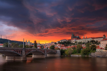 Storm coming to Prague, Czech Republic