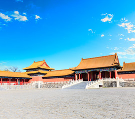 royal palaces of the Forbidden City in Beijing,China