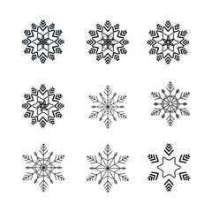 Snowflake isolated set