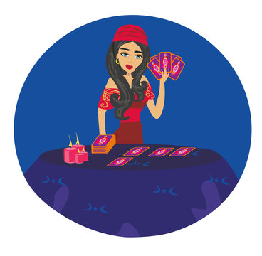 The Fortuneteller woman card