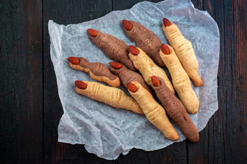 Halloween cookies like fingers