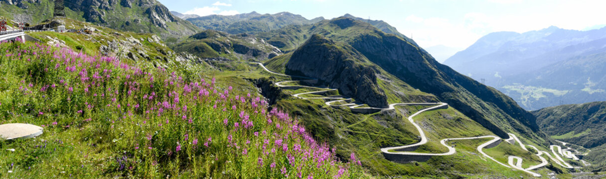 Tremola Old Road Which Leads To St. Gotthard Pass