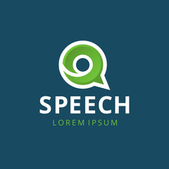 Speech chat logo icon 