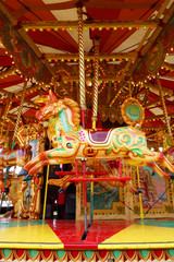 Fototapeta premium Karussell Holzpferd