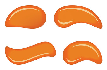 White skin cosmetic cream vector drops