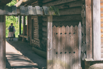 Obraz premium Vintage rural wooden house