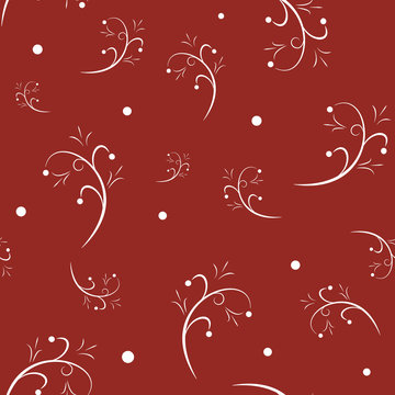 Twig abstract seamless pattern