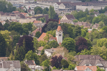 Arlesheim, Dorf, reformierte Kirche, Kirchturm, Birstal, Baselland, Basel, Nordwestschweiz, Frühling, Schweiz