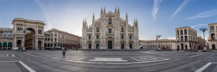 Deurstickers Stadsgezichten van Milaan. De kathedraal © stockcondor