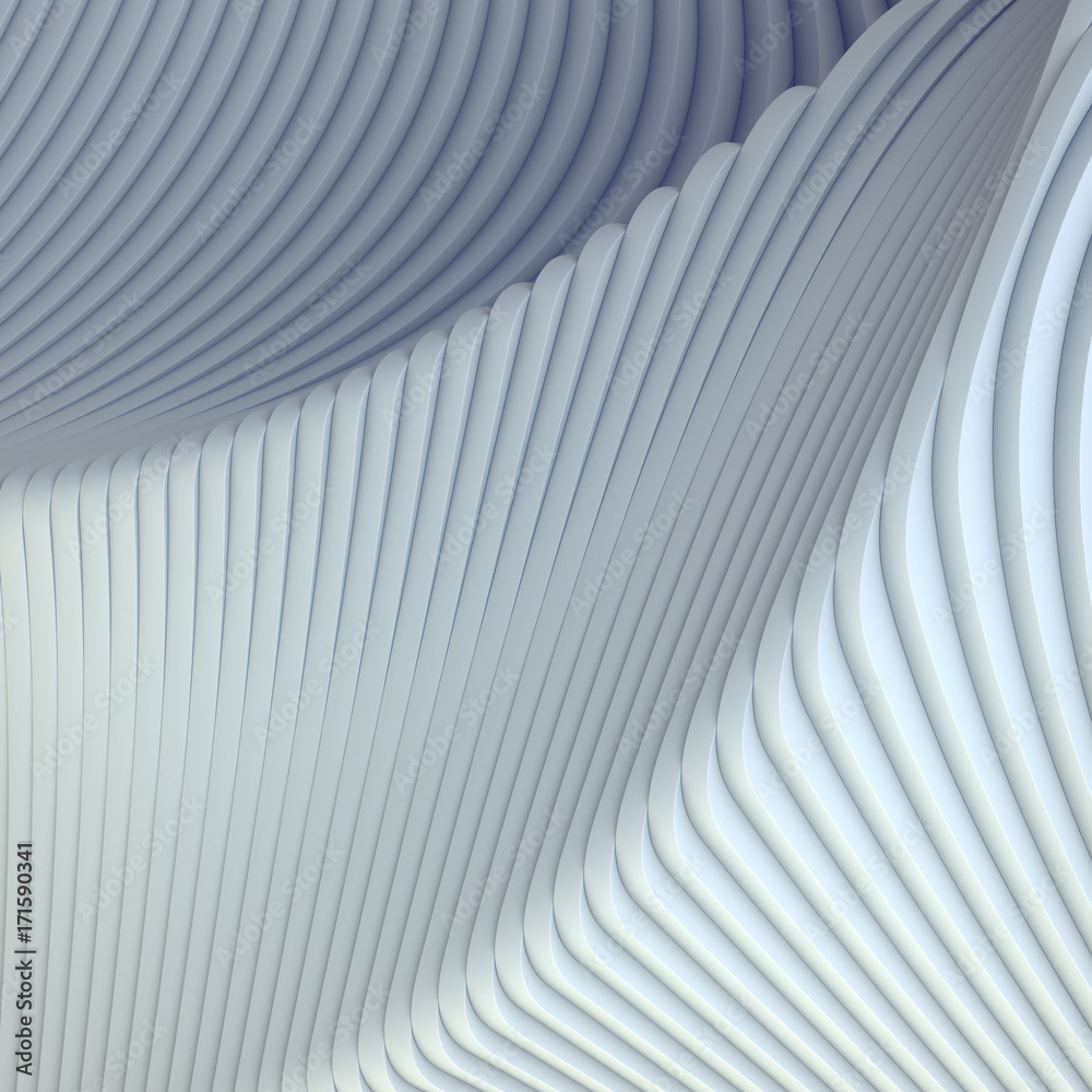 Poster white stripe pattern futuristic background. 3d render illustration