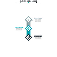 Business data, chart. Abstract elements of graph, diagram with 3 steps, strategy, options, parts or processes. Vector business template for presentation. Creative concept for infographic.