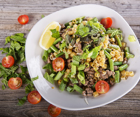 Pasta with ground beef