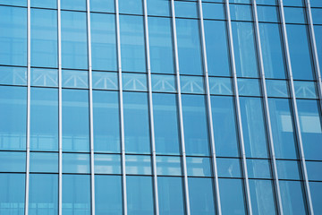 exterior of glass wall
