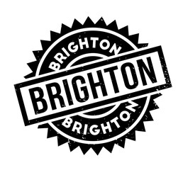 Brighton rubber stamp. Grunge design with dust scratches. Effects can be easily removed for a clean, crisp look. Color is easily changed.