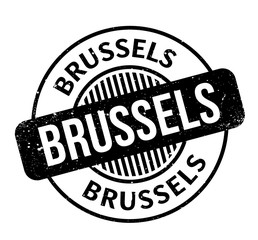 Brussels rubber stamp. Grunge design with dust scratches. Effects can be easily removed for a clean, crisp look. Color is easily changed.