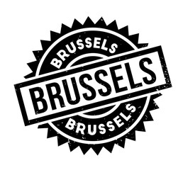 Brussels rubber stamp. Grunge design with dust scratches. Effects can be easily removed for a clean, crisp look. Color is easily changed.