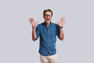 Fototapeta premium Feeling surprised. 