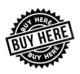 Buy Here rubber stamp. Grunge design with dust scratches. Effects can be easily removed for a clean, crisp look. Color is easily changed.