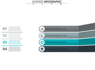 Business data, chart. Abstract elements of graph, diagram with 4 steps, strategy, options, parts or processes. Vector business template for presentation. Creative concept for infographic