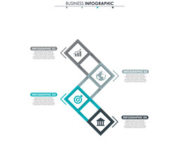 Business data, chart. Abstract elements of graph, diagram with 4 steps, strategy, options, parts or processes. Vector business template for presentation. Creative concept for infographic