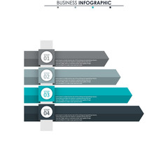 Business data, chart. Abstract elements of graph, diagram with 4 steps, strategy, options, parts or processes. Vector business template for presentation. Creative concept for infographic