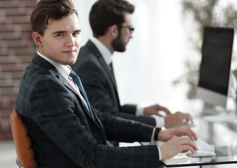 portrait of business man in office