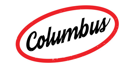 Columbus rubber stamp. Grunge design with dust scratches. Effects can be easily removed for a clean, crisp look. Color is easily changed.