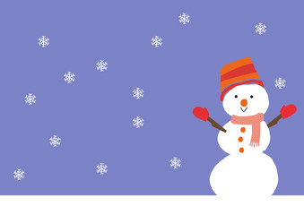 スノーマンのイメージ　シーズンアート　冬季