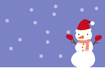 スノーマンのイメージ　シーズンアート　冬季