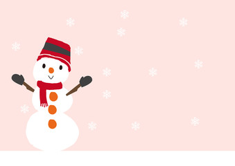 スノーマンのイメージ　シーズンアート　冬季