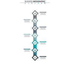 Business data, chart. Abstract elements of graph, diagram with 7 steps, strategy, options, parts or processes. Vector business template for presentation. Creative concept for infographic