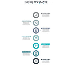 Business data, chart. Abstract elements of graph, diagram with 7 steps, strategy, options, parts or processes. Vector business template for presentation. Creative concept for infographic