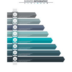 Business data, chart. Abstract elements of graph, diagram with 8 steps, strategy, options, parts or processes. Vector business template for presentation. Creative concept for infographic