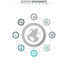 Business data, chart. Abstract elements of graph, diagram with 8 steps, strategy, options, parts or processes. Vector business template for presentation. Creative concept for infographic