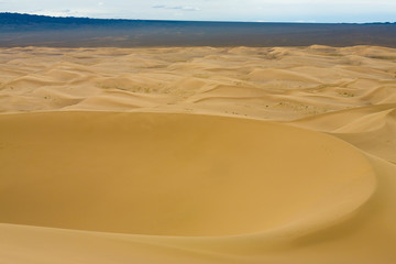 Khongor Els Sand Dune Bowl Shape High Angle View