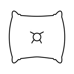 Bed pillow isolated icon vector illustration graphic design