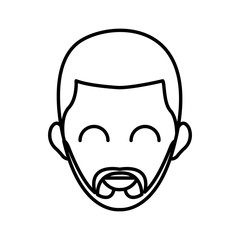 Obraz na płótnie Canvas Man smiling cartoon icon vector illustration graphic design