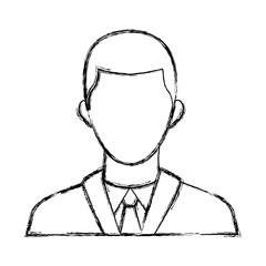 Businessman avatar cartoon icon vector illustration graphic design