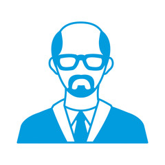 Businessman avatar cartoon icon vector illustration graphic design