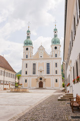 Arlesheim, Dorf, Dom, Arlesheimer Dom, Domplatz, historische Häuser, Domkirche, Brunnen, Wanderweg, Baselland, Sommer, Schweiz