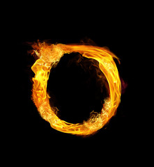 Letter O on Fire