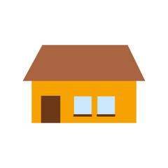 house icon over white background colorful design vector illustration