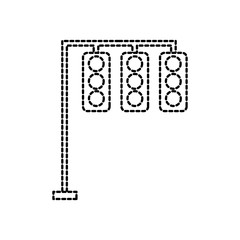 traffic lights electric equipment control vector illustration