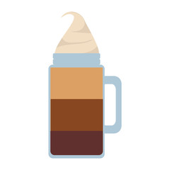 coffee drink icon over white background colorful design vector illustration
