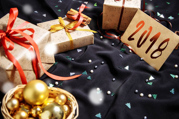 Christmas New Year Celebration Decorations Concept