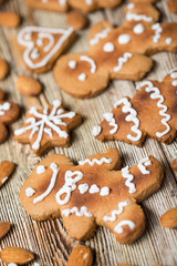 christmas cookies on  wooden.