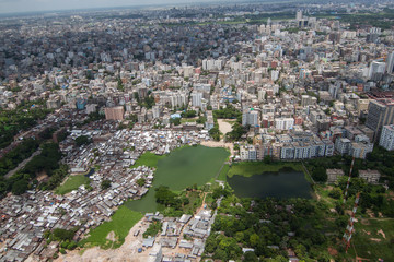 The helicopter shot from Dhaka, Bangladesh