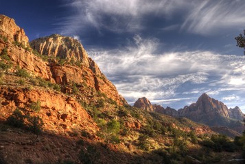 Walls of Zion Canyon from Canyon Junction