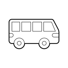 van car transport vehicle motor wheel vector illustration