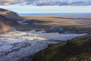 Typical northern mountain landscape. Crazy nature in Iceland 